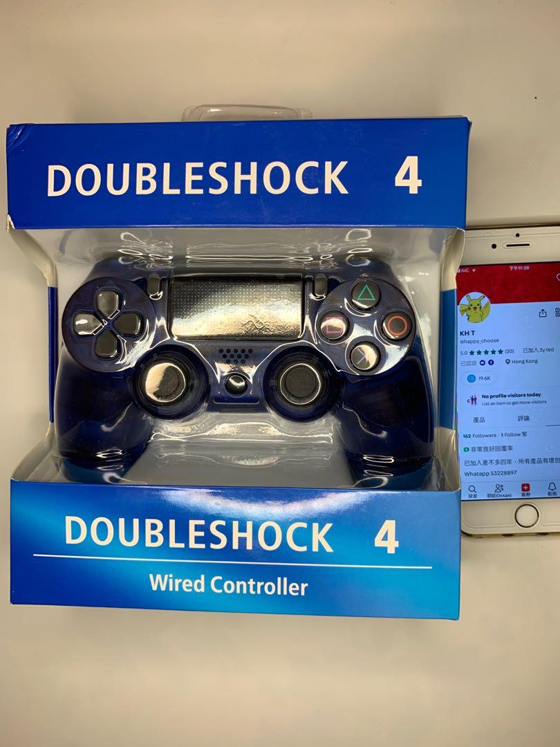包郵現貨 Ps4有線手制 Pc Steam Wire Controller 平臺有線手制透明藍 中通快遞自取點 遊戲機 遊戲機裝飾配件 手掣 Carousell