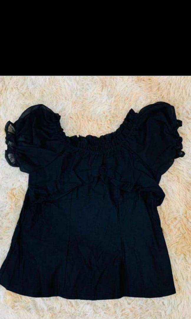 black off the shoulder top plus