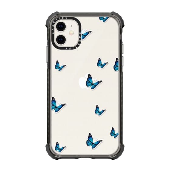 blue butterfly stickers phone case