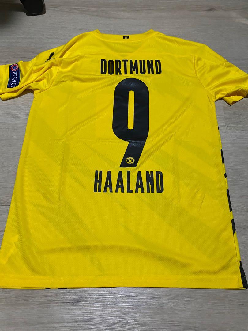 Borussia Dortmund 20 21 Home Jersey M Size Haaland 9 Sports Sports Apparel On Carousell