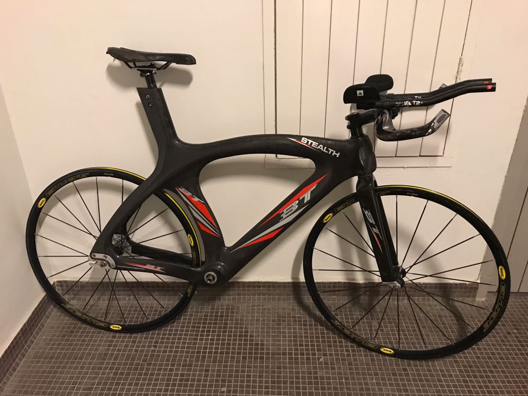 BT stealth track bike carbon frameset Mavic Ellipse wheelset