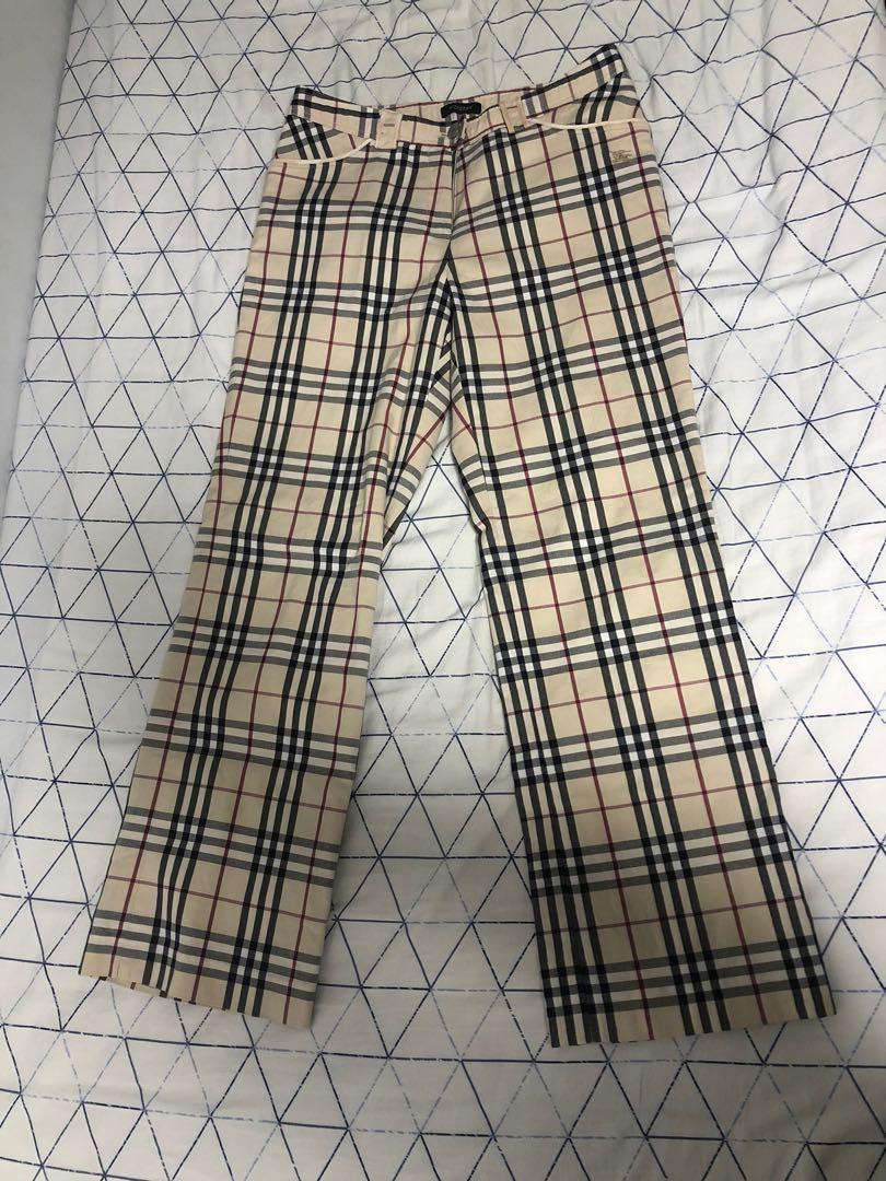 burberry nova check trousers