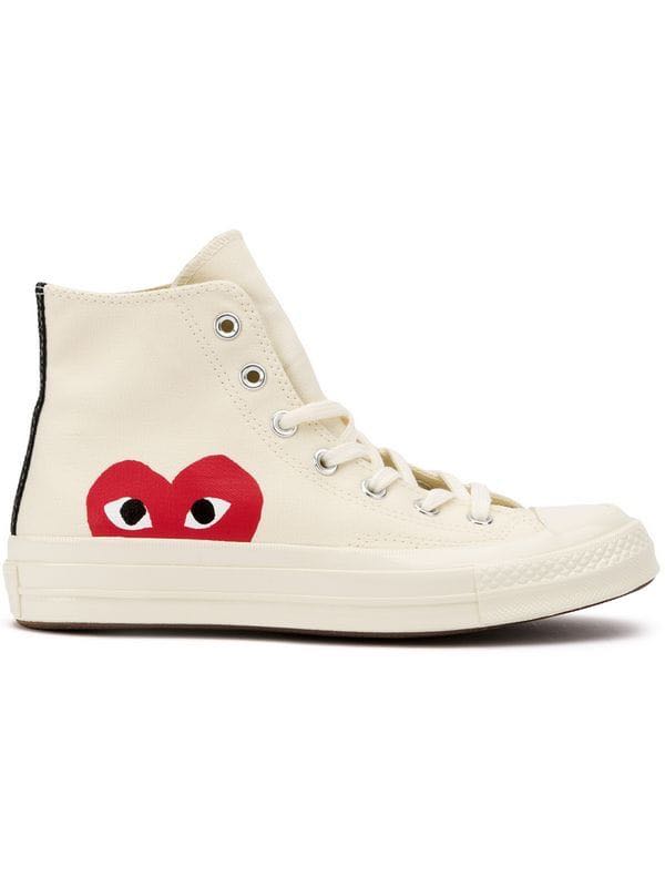 CDG X Converse white high cut, Women's 