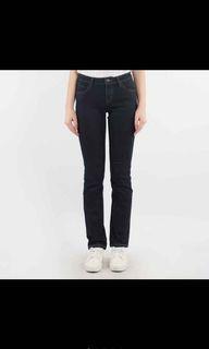 Celana Jeans Wanita Panjang Straight Fit High Waist