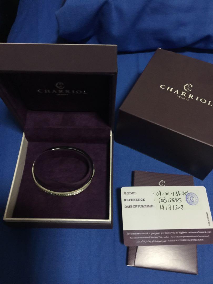 Charriol Forever Steel Cable Bangle (Category: Bracelets) located in Quezon City. Submitted by peg905 (Listing ID 1026786825, Image 2). Description: Good as new. Few times lang nagamit Complete with box/ paper bag #charriol.