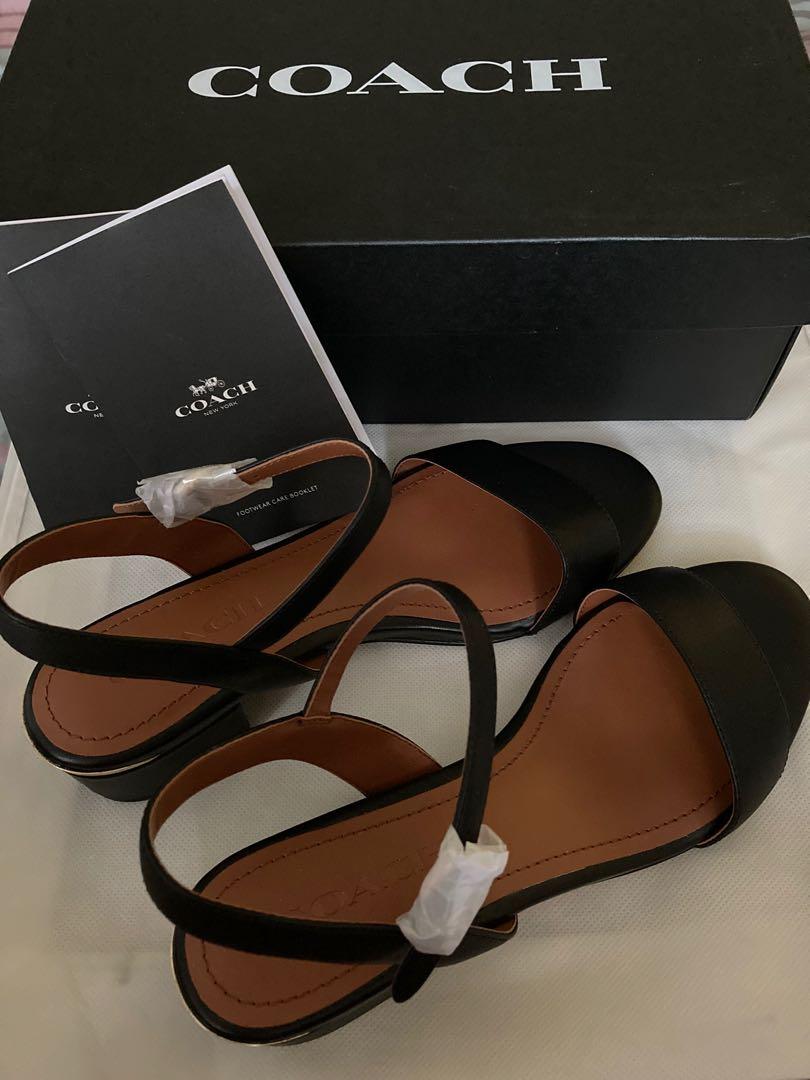 Coach Ida Leather Sandals Women s Fashion Footwear Heels on