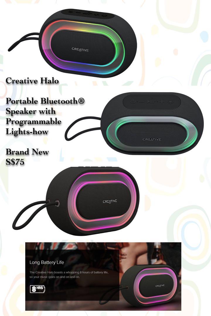 creative halo portable bluetooth speaker