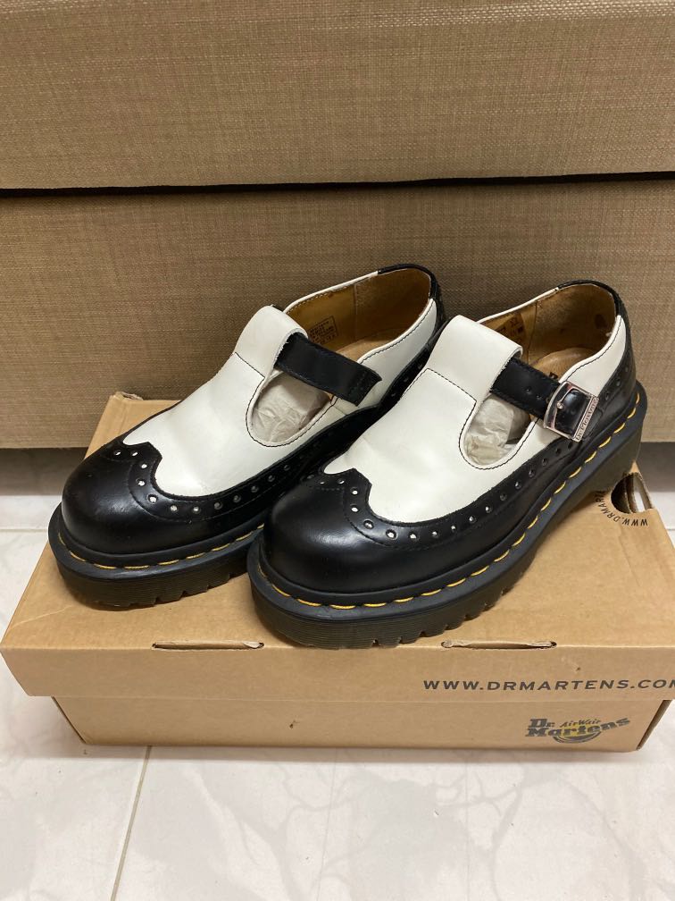 Dr Martens Black\u0026 White Mary Jane, 女裝 