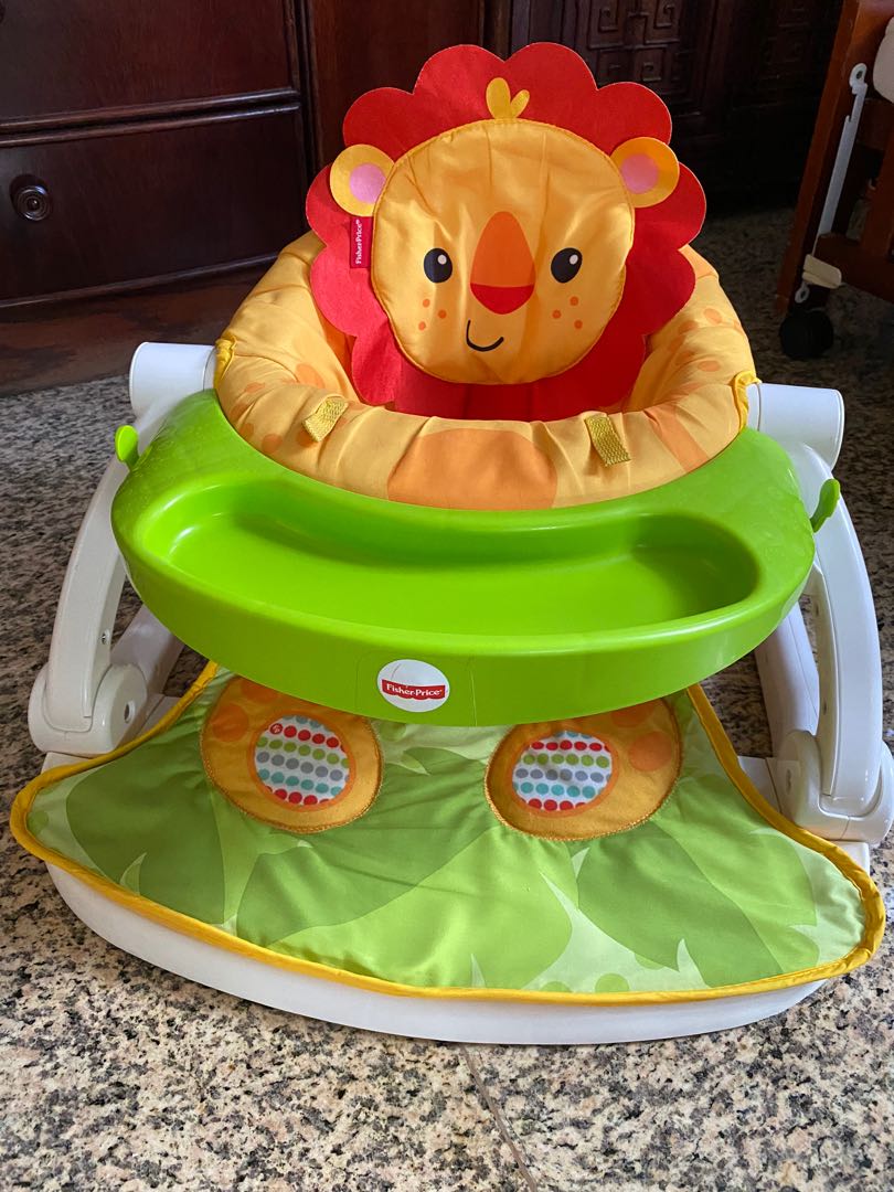 Fisher Price Sit Me Up Floor Seat with Tray Lion Baby Chair