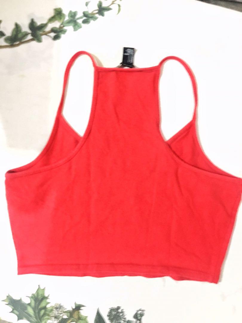 forever 21 red crop top
