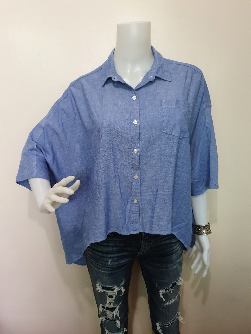 denim top and jeans