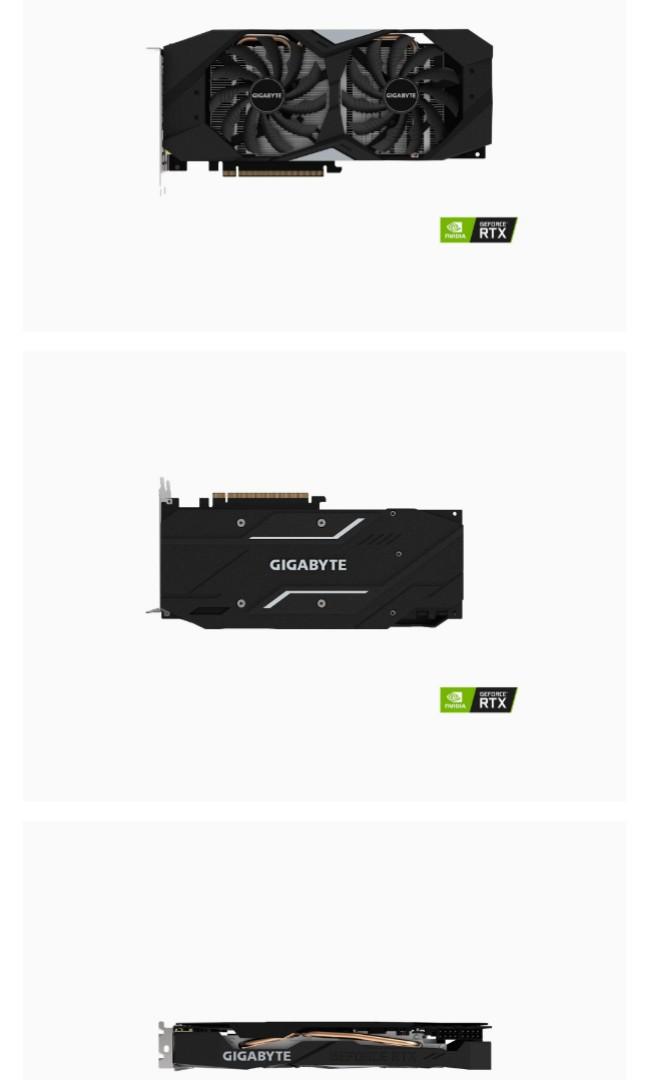GIGABYTE GeForce RTX 2060 Windforce OC 6G Graphics Card 2X Windforce Fans 6GB 192 bit GDDR6 Gv N2060WF2OC 6GD REV2.0 Video Card