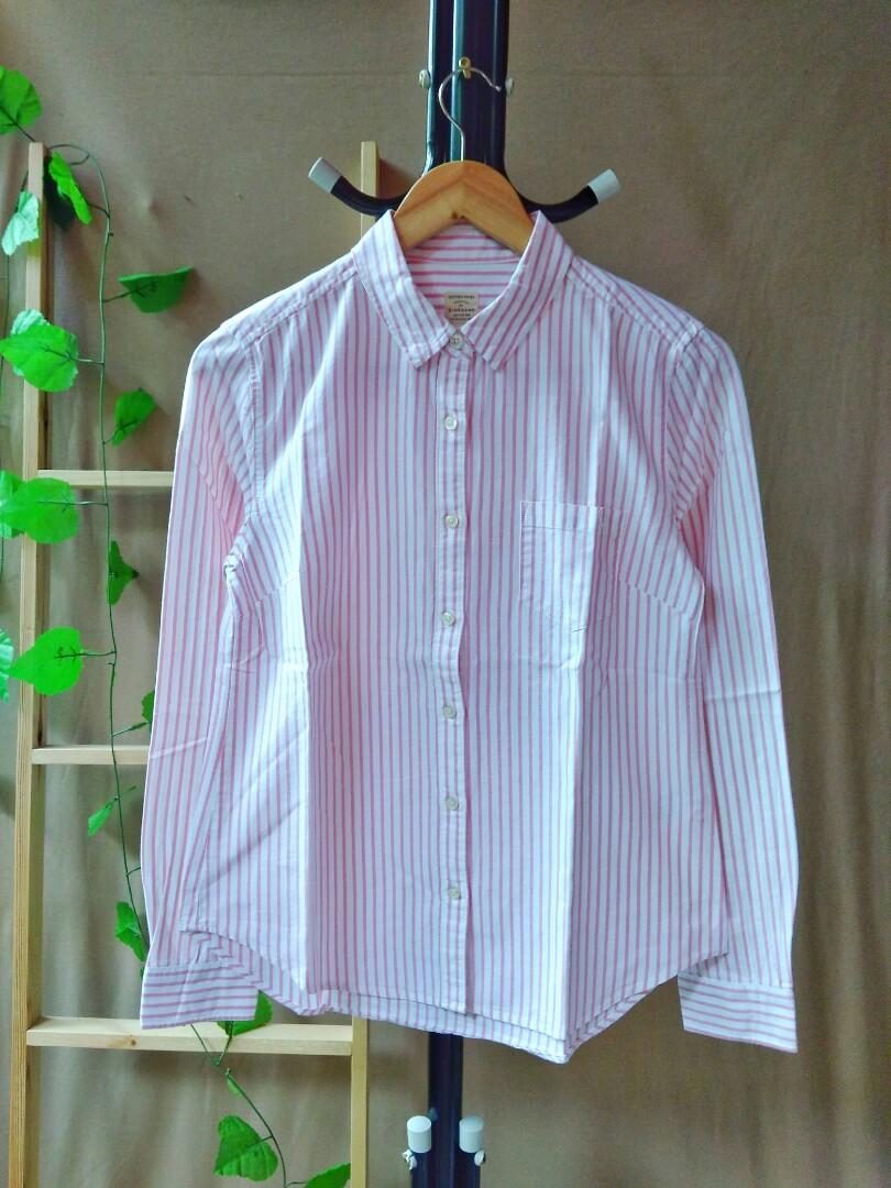 Giordano Oroginal Oxford Shirt Fesyen Wanita Pakaian Wanita Atasan Di Carousell