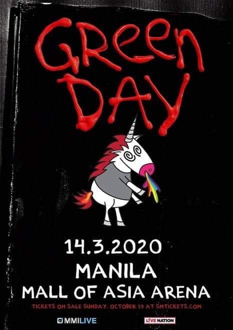 2 GEN AD TICKETS GREEN DAY LIVE IN MANILA 2021