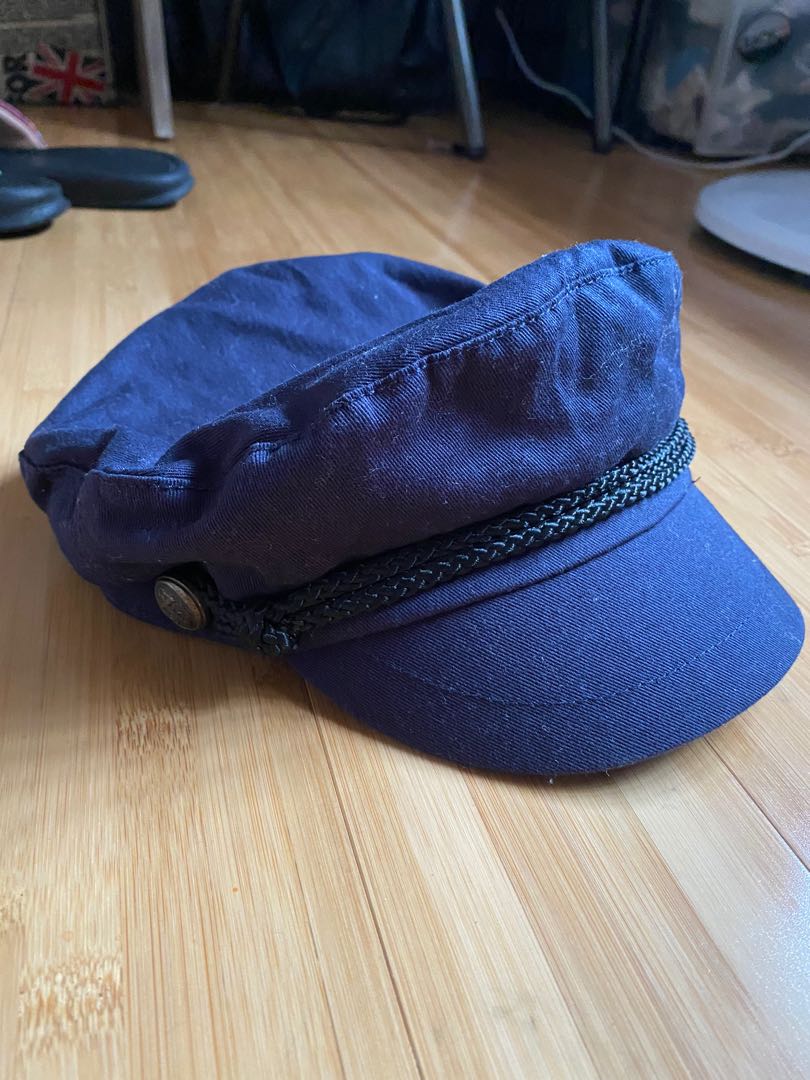 blue peaked cap