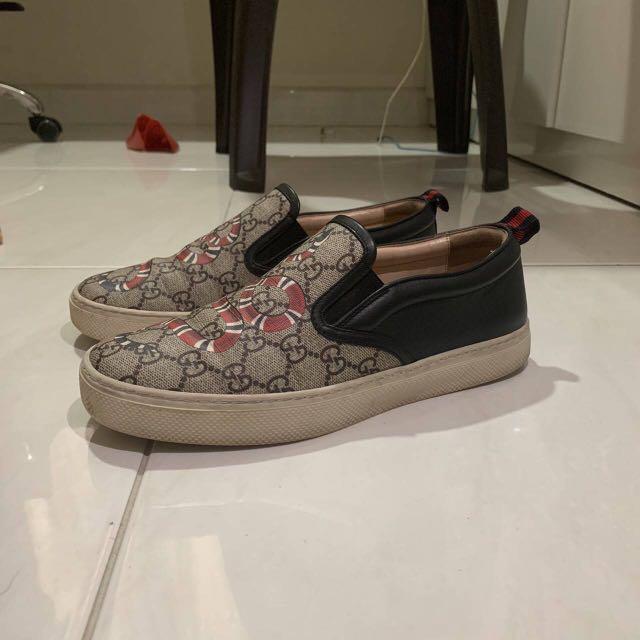 Gucci snake slip on hotsell