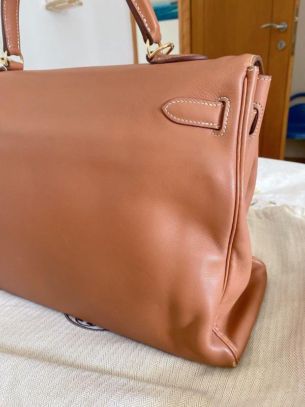 Kelly 35 leather handbag Hermès Pink in Leather - 10043001