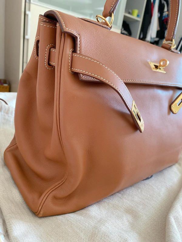 Hermes Kelly 35 Retourne Fjord Coffee PH - Vintage Lux