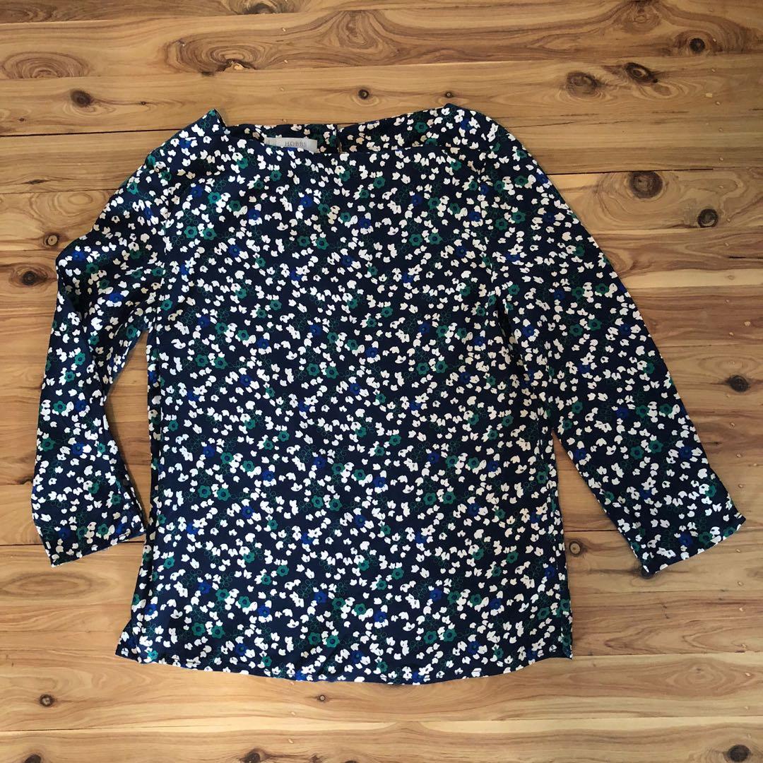 hobbs polka dot blouse