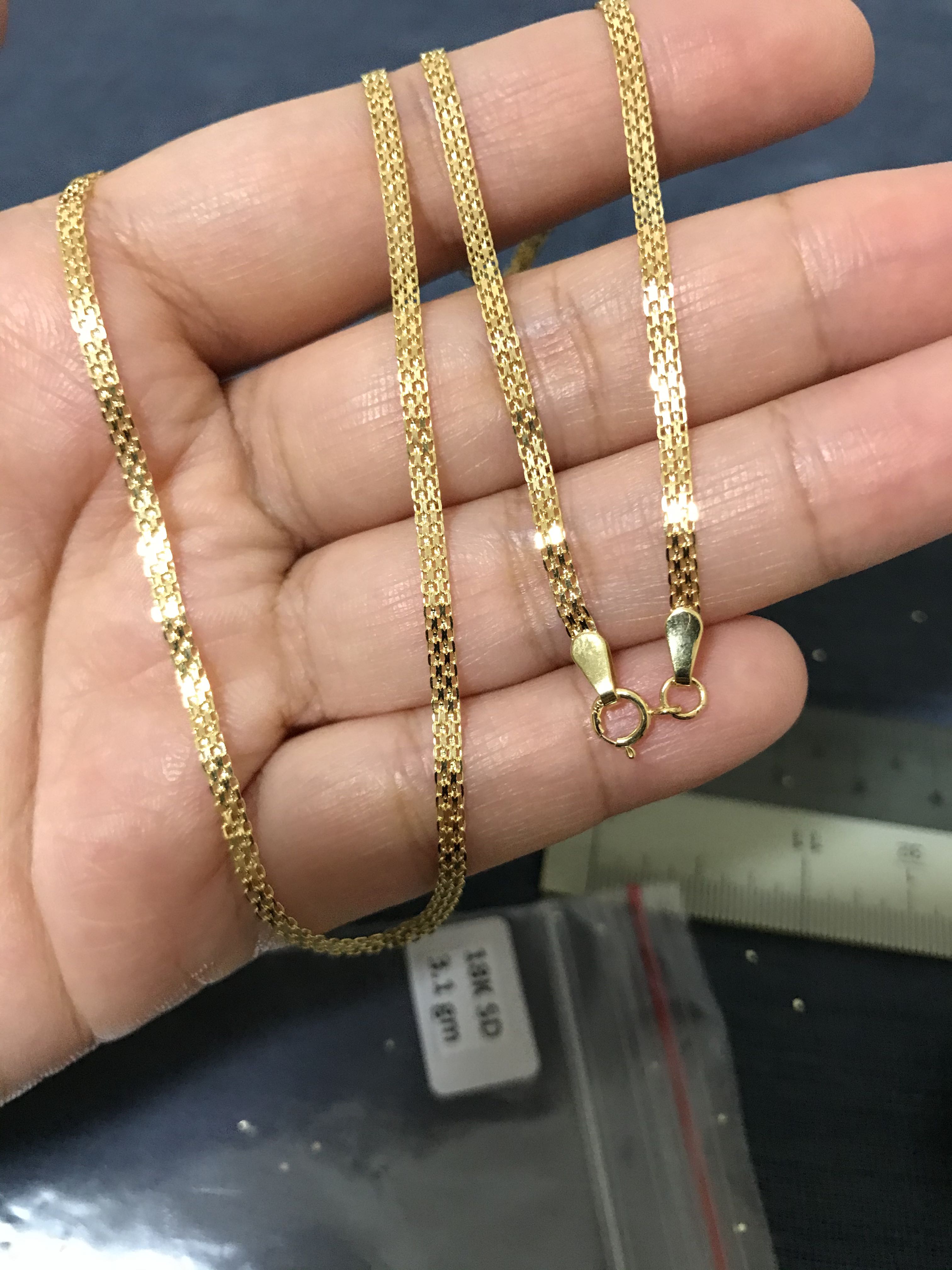 Instock Bismark Chain Genuine 18K 750 Gold Men s Fashion