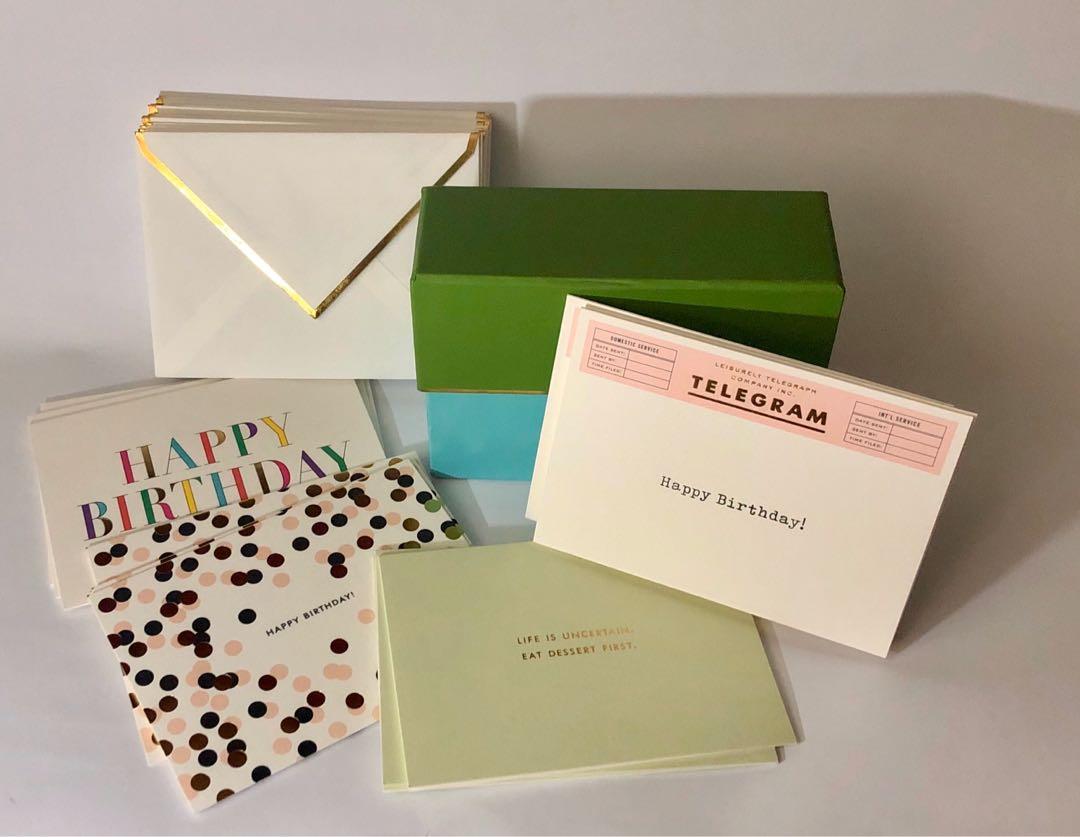 KATE SPADE BIRTHDAY CARD STATIONERY SET, Luxury, Accessories on Carousell
