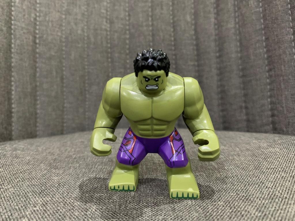 Dark Purple Pants Minifigure LEGO Avengers Age of Ultron Hulk with Black Hair 