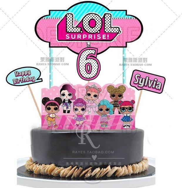 LOL surprise doll cake topper, Food & Drinks, Homemade Bakes on Carousell