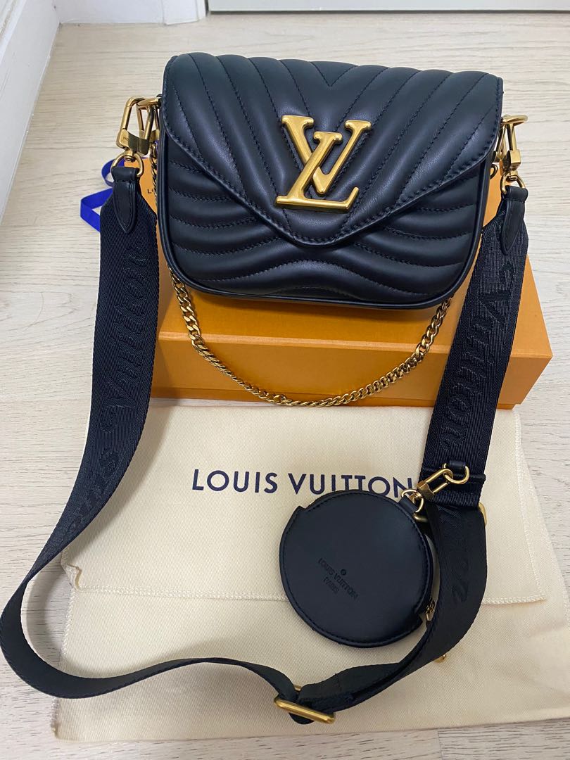 Preloved Louis Vuitton LV Black n Gold New Wave Multi Pochette