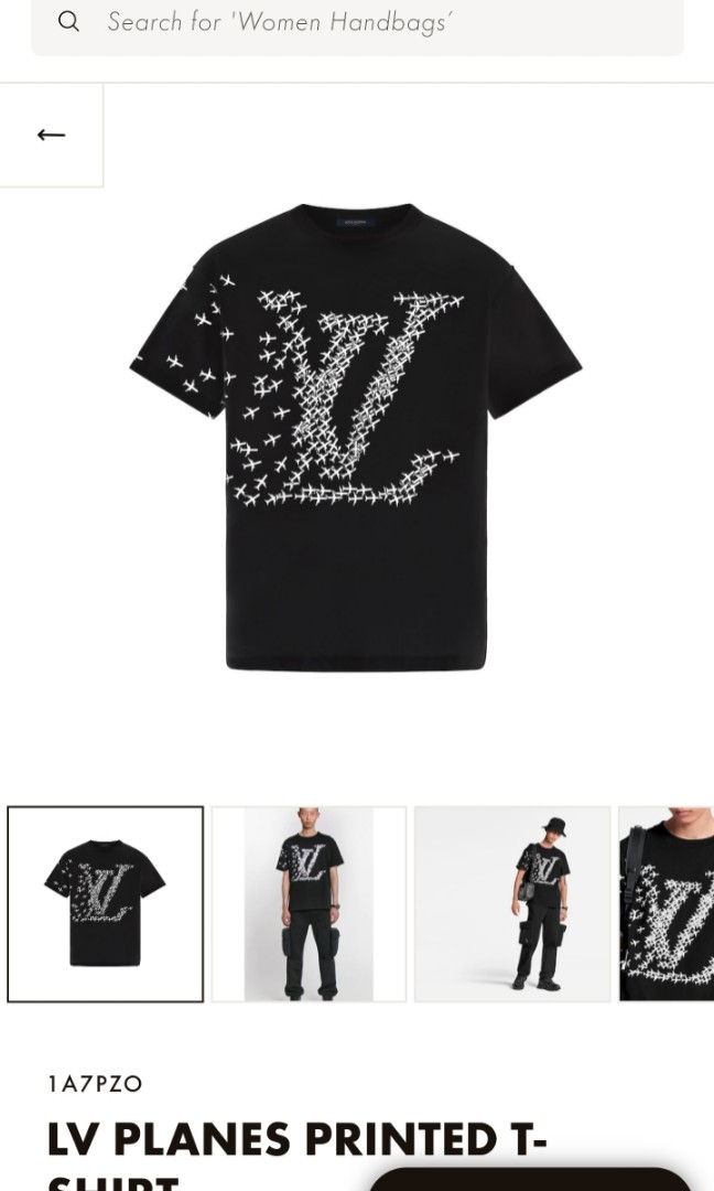 LV airplane logo tshirt, Men's Fashion, Tops & Sets, Tshirts & Polo Shirts  on Carousell