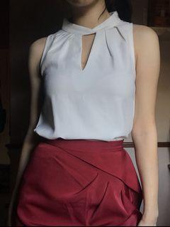 love bonito sleeveless white top