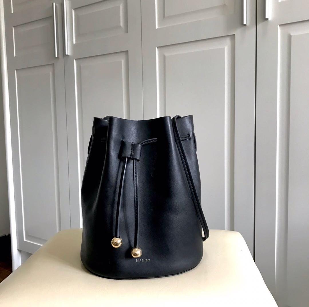 mango suede bucket bag