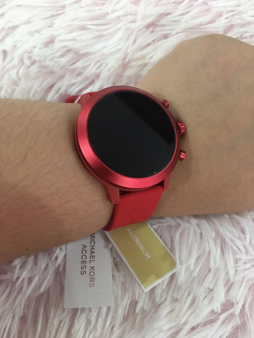 Michael kors smart watch sales red