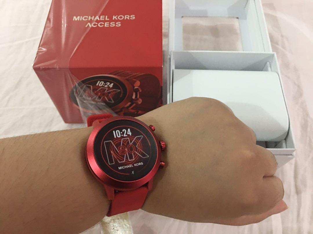 Michael kors smart watch red hot sale