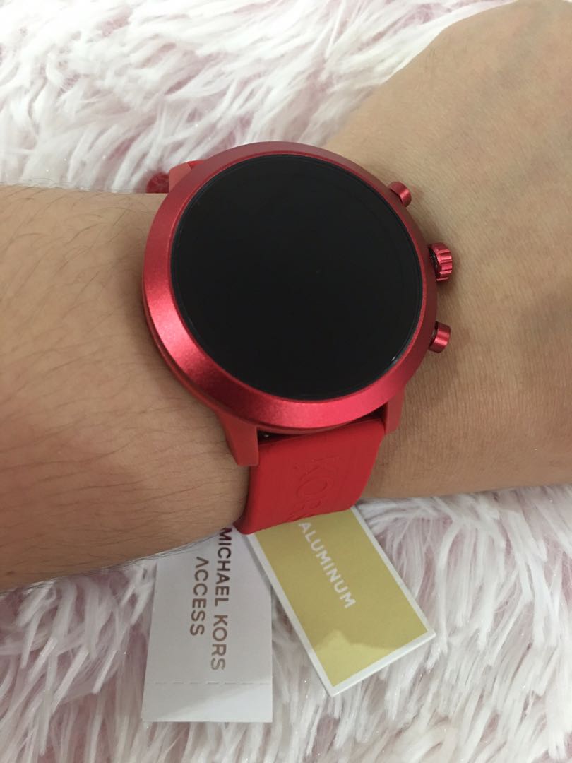 Michael kors smartwatch best sale red