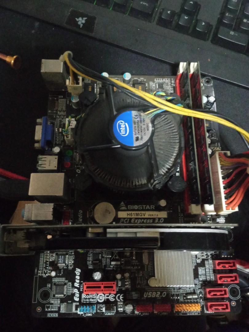 Lga 1155 Motherboard For Sale Motherboard With Prossesor Electronics Computers Desktops On Carousell