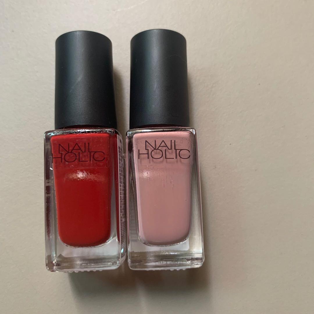 二手 Nail Holic指甲油 Rd414 Be807兩瓶一起 美妝保養 美甲on Carousell