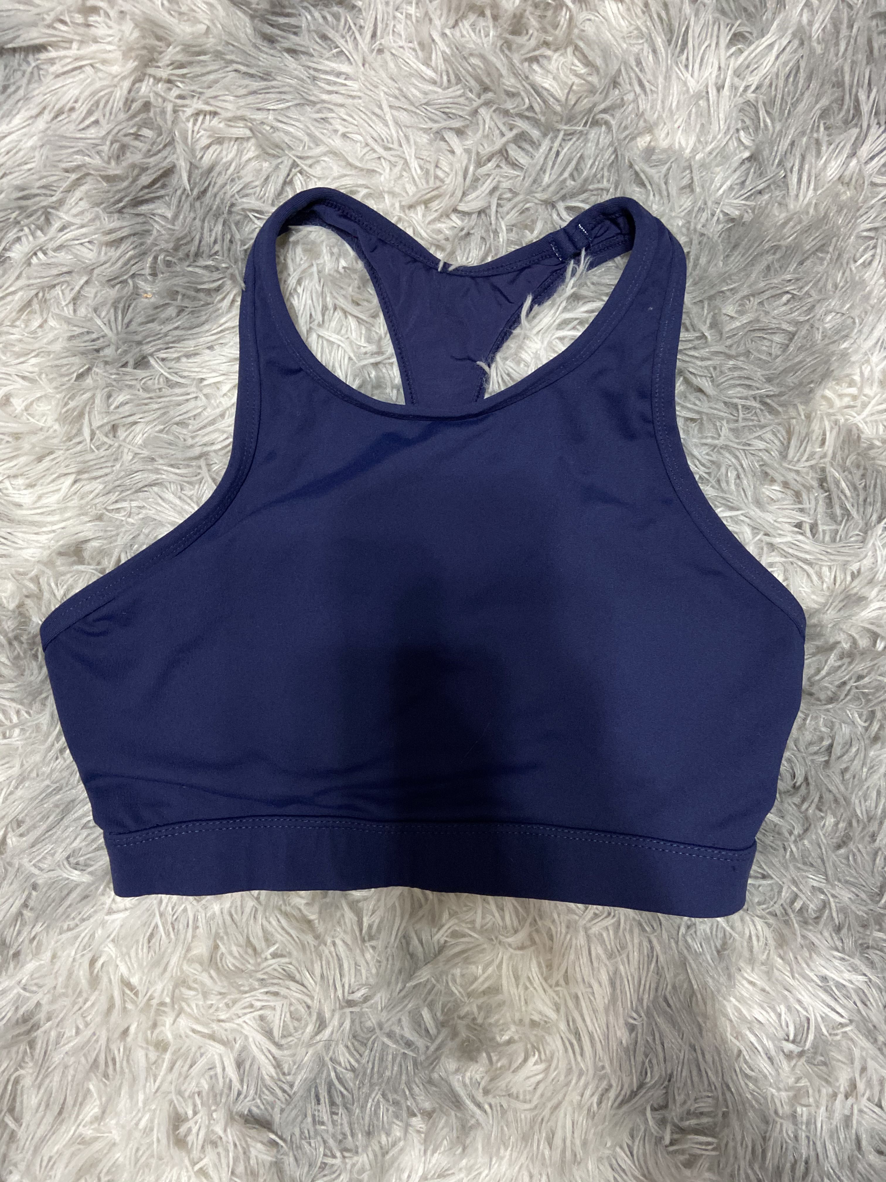 navy blue sports bra