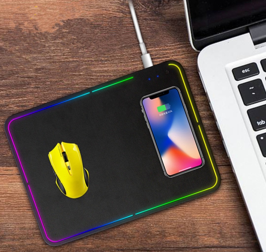 🌟[High Quality] LED RGB Mouse Pad (30cm x 22cm) with buildin wireless