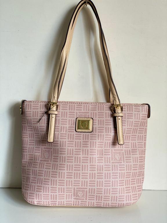 NEW ANNE KLEIN AK LION LOGO BLUSH PINK MEDIUM SHOPPER SATCHEL TOTE BAG PURSE Women s Fashion Bags Wallets Tote Bags on Carousell