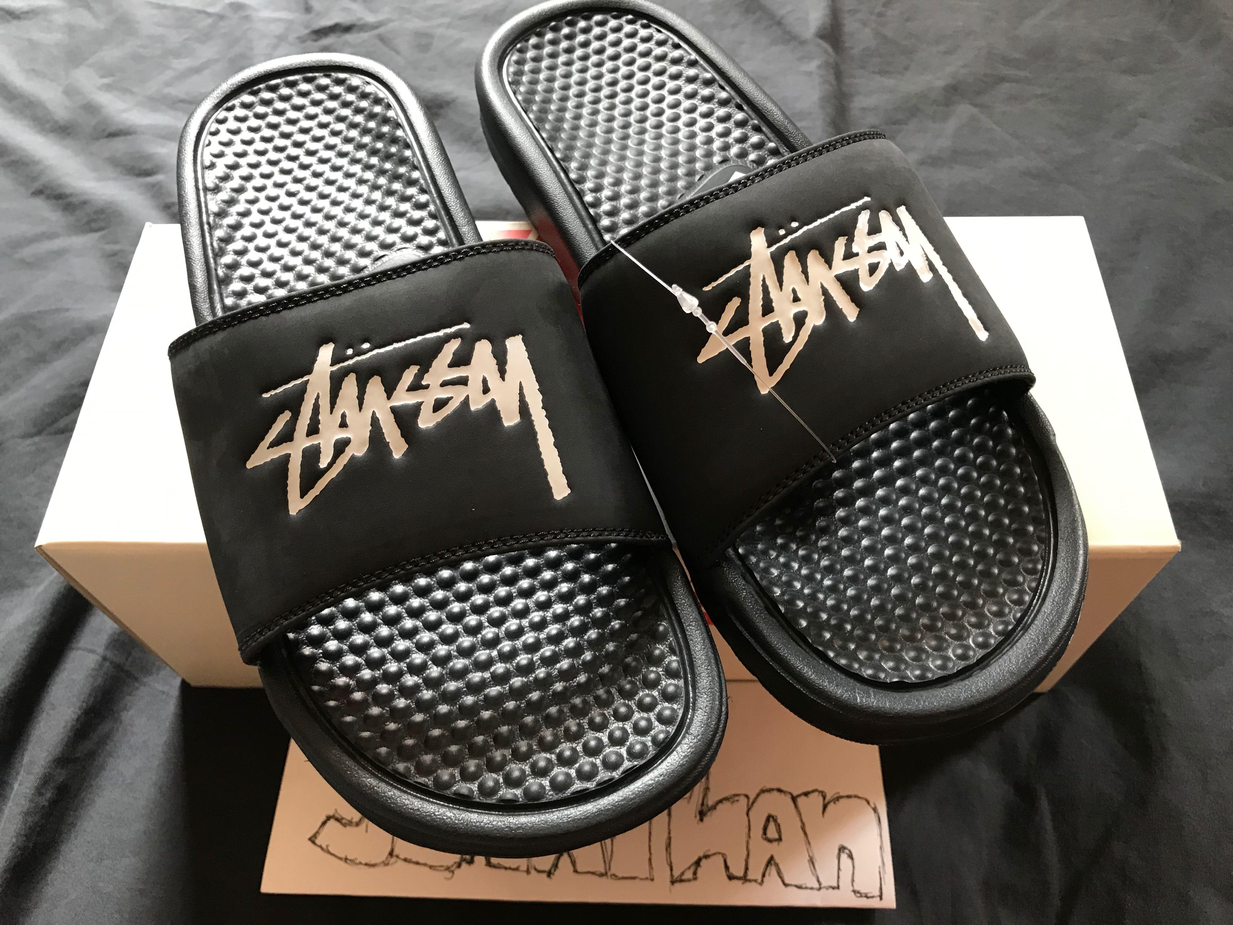 Nike benassi noir jordan sale