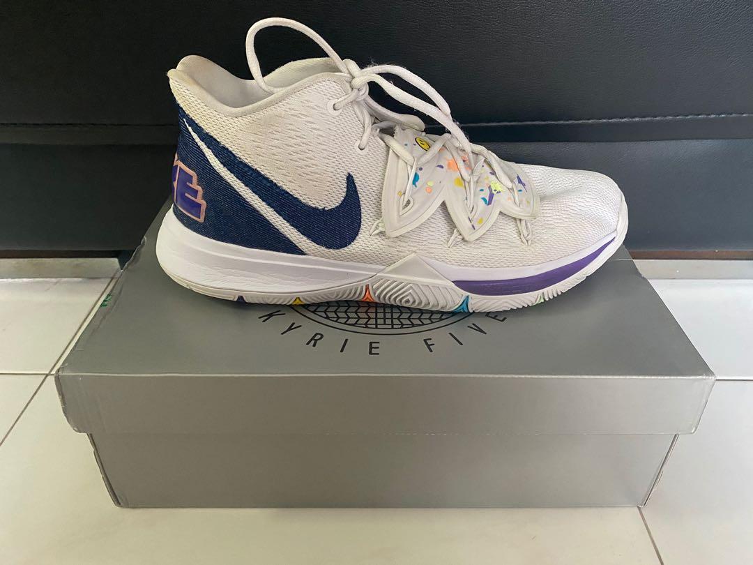 Nike Kyrie 5 EP Fifth Generation UFO Alien Blue Green Irving Irving Blue Green Men 's Shoes ...