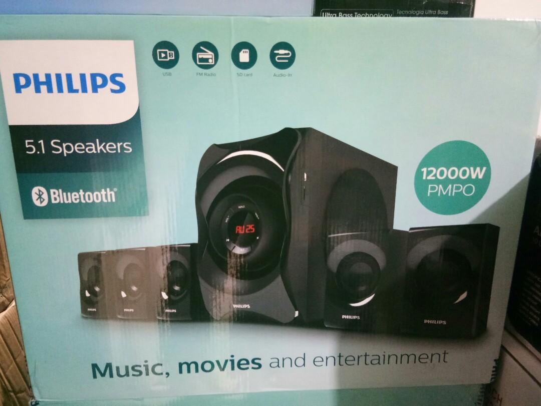 PHILIPS 5.1 Speakers Bluetooth SPA800B Audio Soundbars