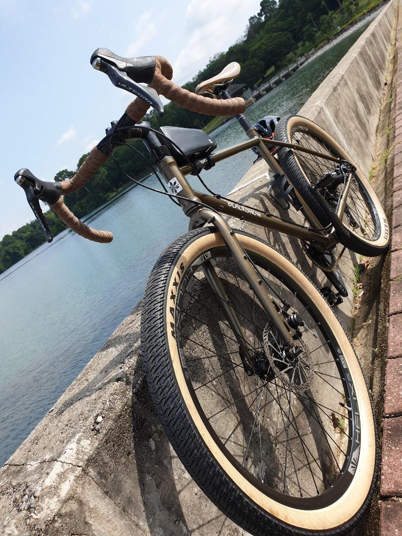 black snow bicycle