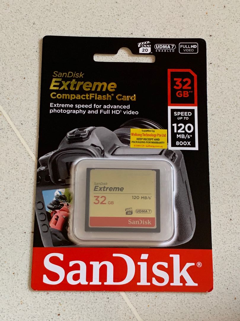 Sandisk Extreme Compactflash Cf Photography Camera Accessories Others On Carousell