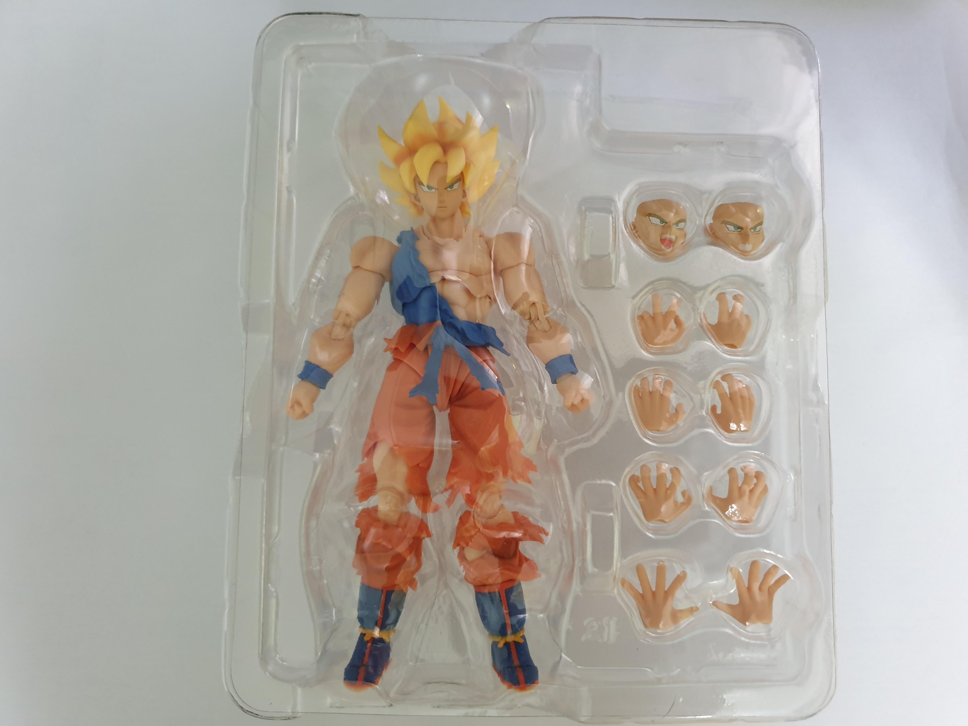 Shf Super Saiyan Goku With Df Face Plate Toys Games Bricks Figurines On Carousell
