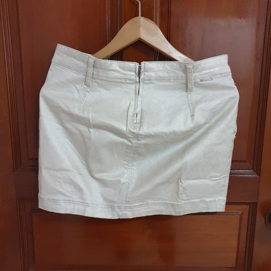 Silver denim skirt Clearance