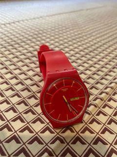 Swatch 桃紅色手錶