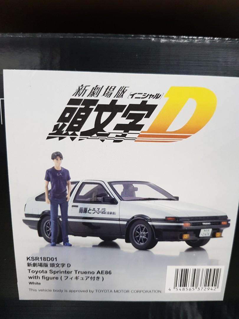 Toyota Ae 86 Initial D With Figurine Set Model 1 18 Hobbies Toys Toys Games On Carousell