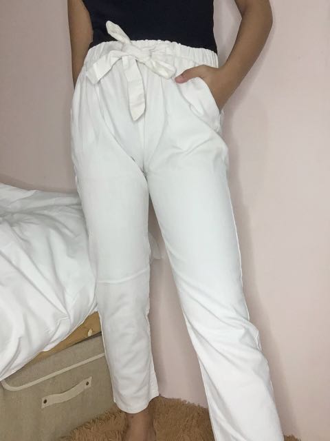 White candy pants Women s Fashion Bottoms Other Bottoms on Carousell
