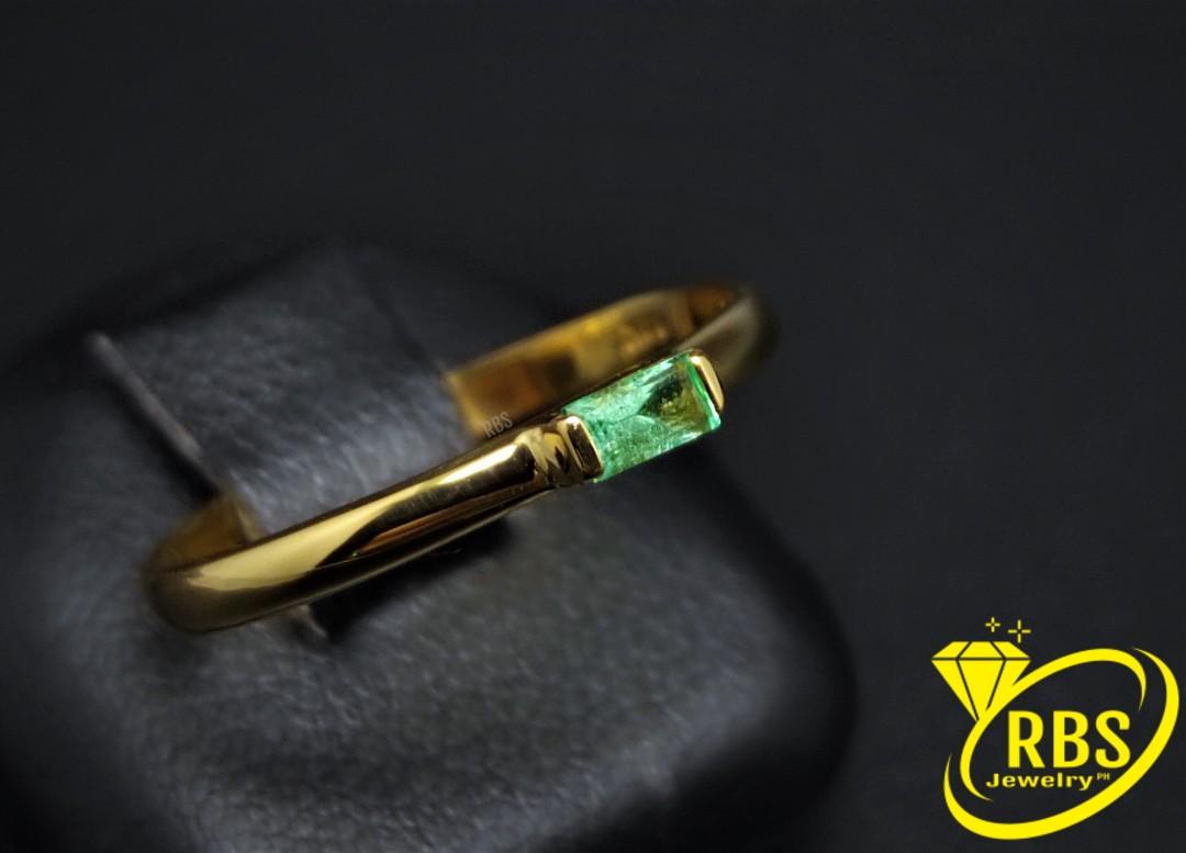 14k Colombian Emerald Dainty Gold Ring (Category: Rings) located in Manila. Submitted by rbsjewelry (Listing ID 1027124362, Image 2). Description: 14k Colombian Emerald Gold Ring - Made to Order - Baguette Cut Natural Emerald - Unoiled and Untreated - Earth-Mined, Origin: Colombia - Solid 14k Yellow Gold Setting - Available in Topaz, Peridot, Sphene - Demantoid, Rhodolite, Garnet, Citrine, Ruby, Sapphire, etc. - Natural Colored Gemstones * MTO - 